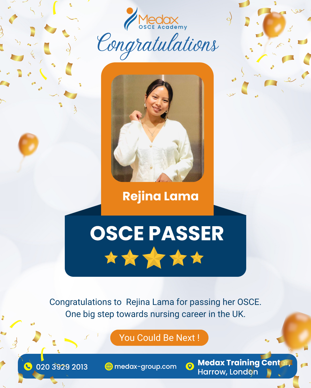 Congratulations Rejina Lama uk